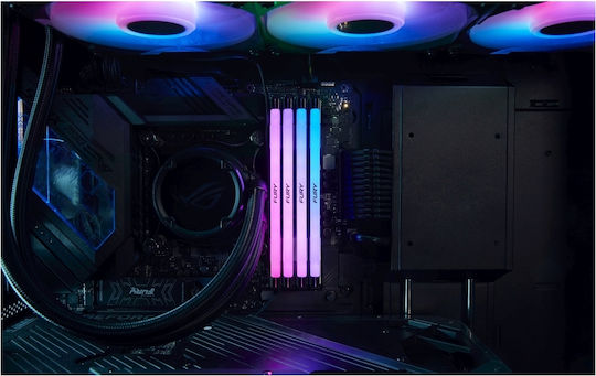 Kingston Fury Renegade RGB DDR5 32GB RAM με 2x16GB Modules και Ταχύτητα 6400 για Desktop