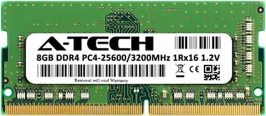 Kingston DDR4 με Module 1x8GB και Ταχύτητα 3200 για Laptop