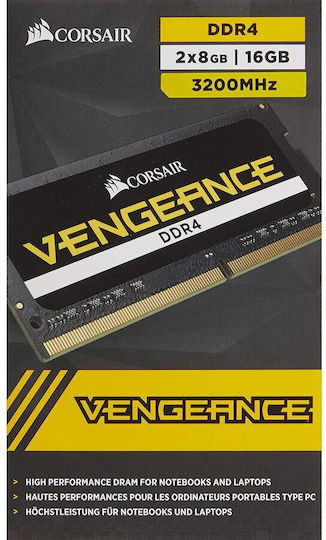 Corsair Vengeance DDR4 16GB RAM with 2x8GB Modules and Speed 3200 for Laptop