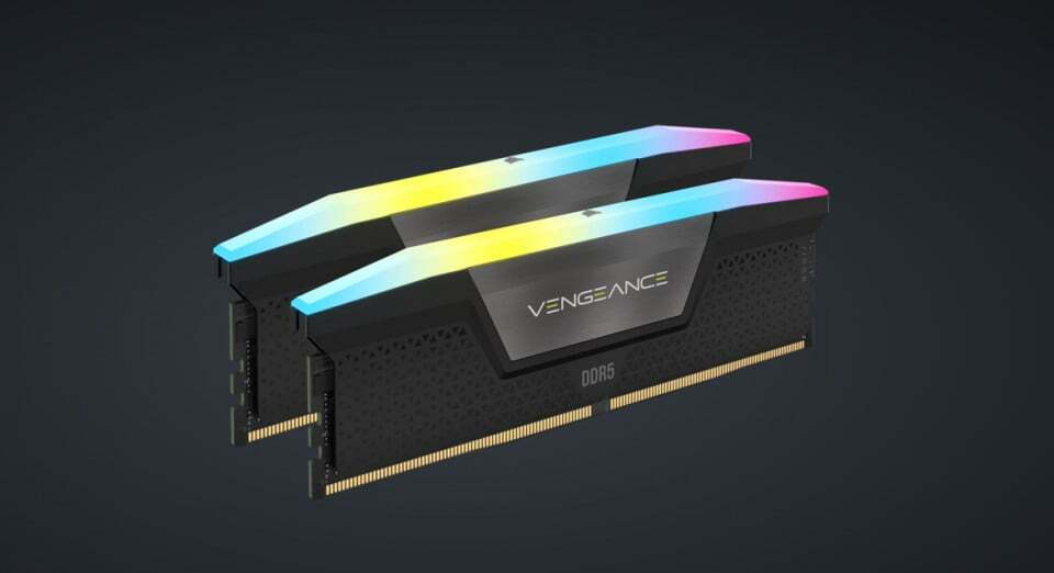 Corsair Vengeance RGB 64GB DDR5 RAM cu 2 module (2x32GB) și Viteză
