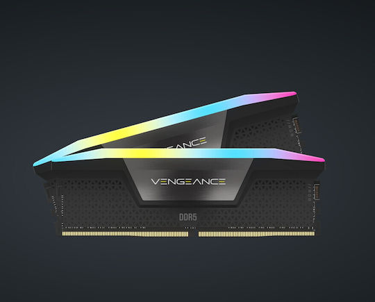 Corsair Vengeance RGB DDR5 64GB RAM with 2x32GB Modules and Speed 5200 for Desktop