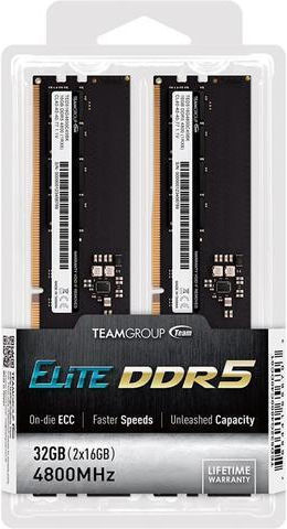 TEAMGROUP 16GBX2 32GB DDR5 4800 ② TeamGroup Elite 32GB DDR5 RAM cu 2 module (2x16GB) și Viteză 4800