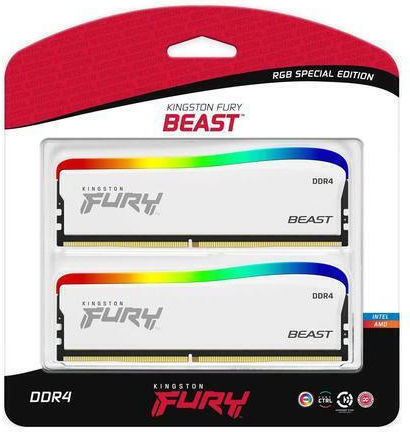 Kingston Fury Beast RGB 16GB DDR4 RAM cu 2 module (2x8GB) și