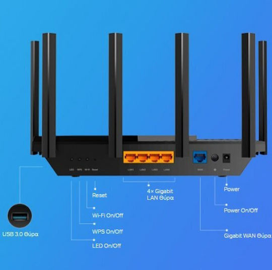 TP-LINK Archer AX73 v1 Ασύρματο Router Wi‑Fi 6 με 4 Θύρες Gigabit