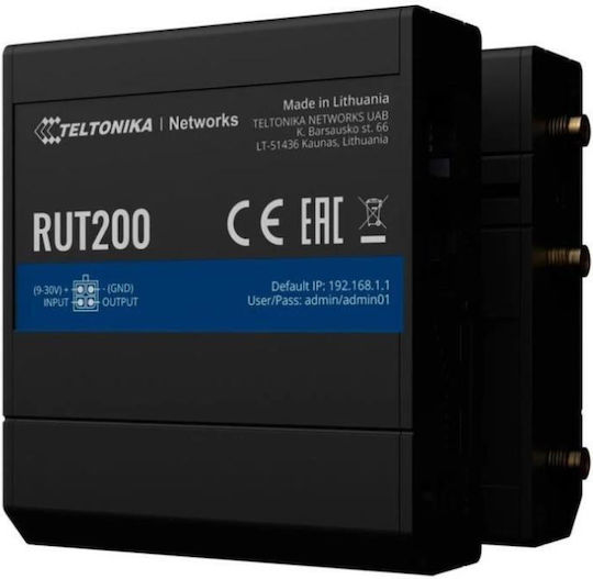 Teltonika RUT200 v2 Ασύρματο 4G Router με 2 Θύρες