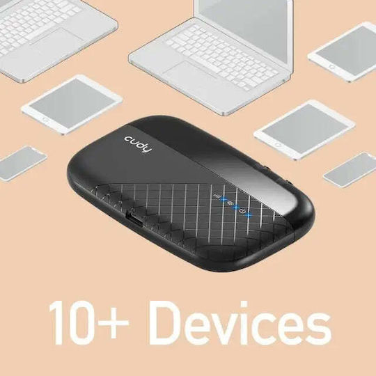 Cudy MF4 Ασύρματο 4G Φορητό Hotspot Wi‑Fi 4