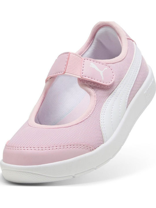 Kids Ballerinas Courtflex v3 Lina V PS with Hoop & Loop Closure Pink