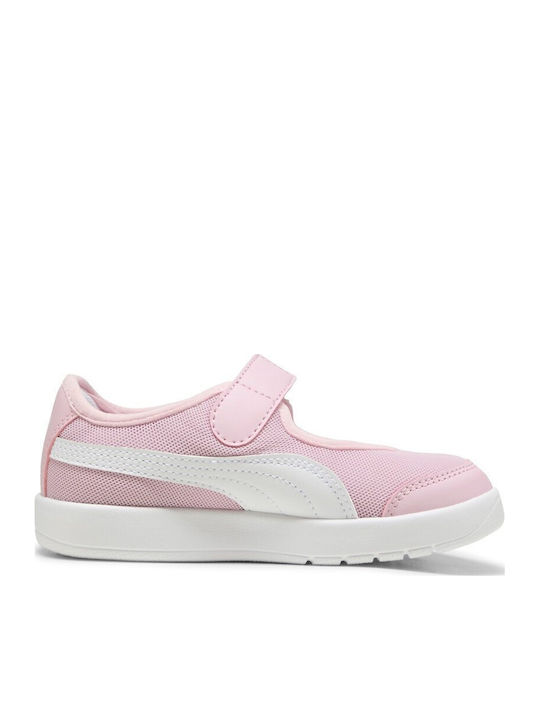 Kids Ballerinas Courtflex v3 Lina V PS with Hoop & Loop Closure Pink