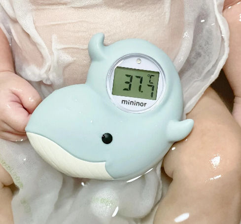 Mininor Digital Bath Thermometer Whale 0°C - 50°C Light Blue