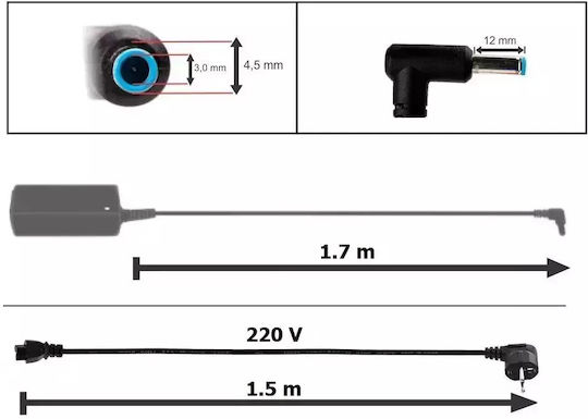 Laptop Charger 65W 19.5V 3.33A for HP MMDHPCO715 69100