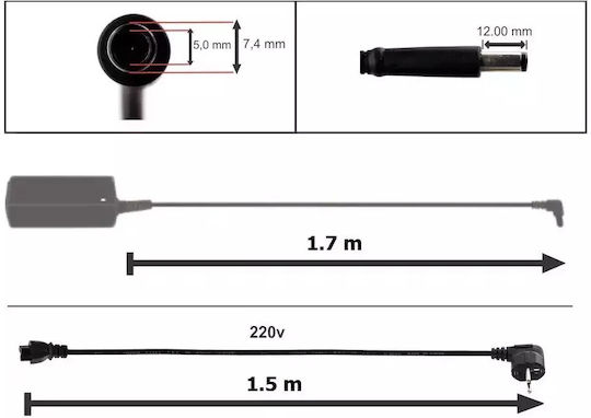 Încărcător Laptop 65W 19.5V 3.33A Pentru HP