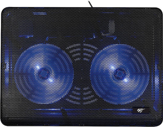 Havit F2035 Cooling Pad για Laptop έως 15.6" με 2 Ανεμιστήρες και Φωτισμό Μωβ