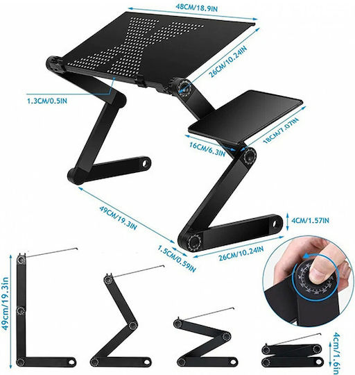 Factory T9 Τραπεζάκι για Laptop με 1 Ανεμιστήρα