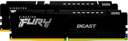 Kingston FURY Beast DDR5 16GB RAM με 2x8GB Modules και Ταχύτητα 6000 για Desktop