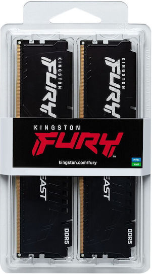 Kingston FURY Beast 16GB DDR5 RAM cu 2 module (2x8GB) și Viteză