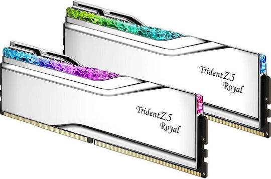 G.Skill Trident Z5 Royal DDR5 32GB RAM with 2x16GB Modules and Speed 6400 for Desktop