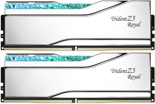 G.Skill Trident Z5 Royal RGB 48GB DDR5 RAM с 2 модула (2x24GB) и Скорост 8200 за Настолен Компютър