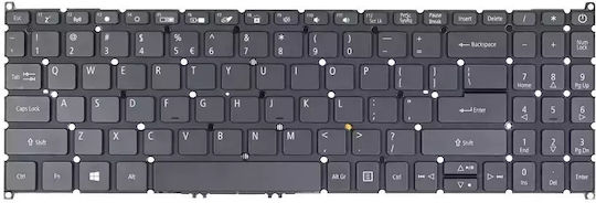 Mentor Laptop-Tastatur Für Acer Mit Hintergrundbeleuchtung Und Englisch (US) In Schwarz Farbe A515-54G