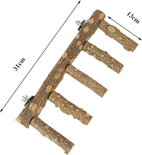 Epigasos Natural Bird Perch Pepper Tree 1.5~2.5*10cm Stainless Supports