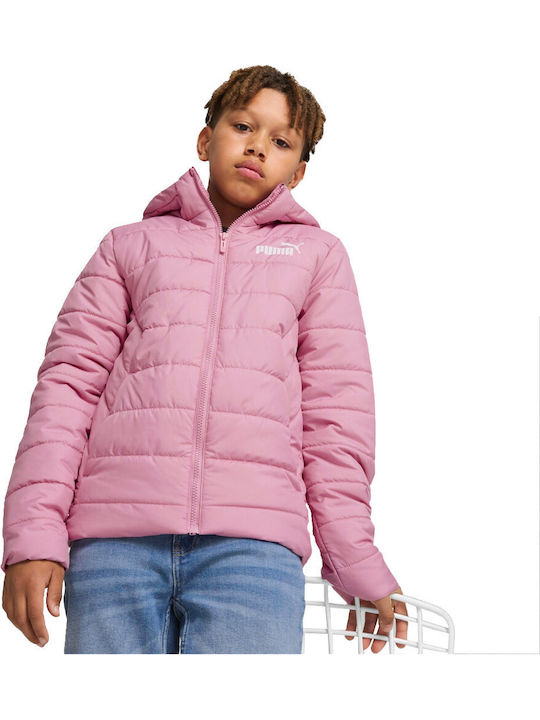 Kinder Sportjacke Kurz mit Kapuze Rosa Padded