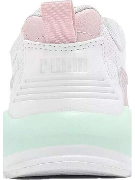 X-Ray 3 Kids Sports Running Shoes with Hoop & Loop Closure White