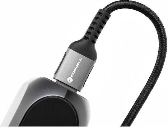 Forcell F-energy C256 USB 2.0 Cable USB-C male - USB-A 66W Μαύρο 0.25m 303111