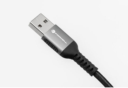 Forcell F-energy C256 USB 2.0 Cable USB-C male - USB-A 66W Μαύρο 0.25m 303111