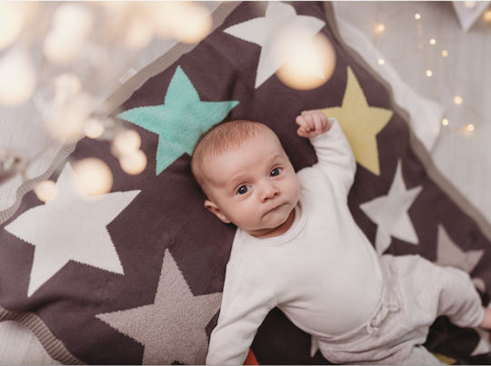 Bizzi Growin Blanket Nursery Swaddling Blankets Superstar Cotton Multicolour 70x90cm