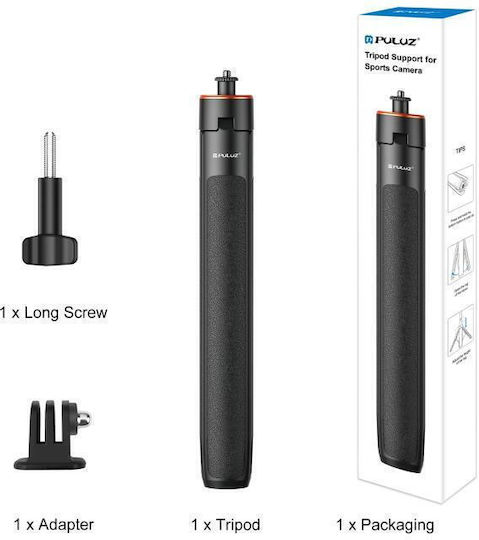 Puluz Action Camera 1.4 Meter Selfie Stick Tripod Live Streaming Base Video Recording Black