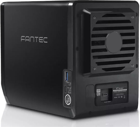 Fantec QB-35U31R Case for 4 Hard Drives 2.5" / 3.5" SATA III with Connection USB 3.1 Type-C