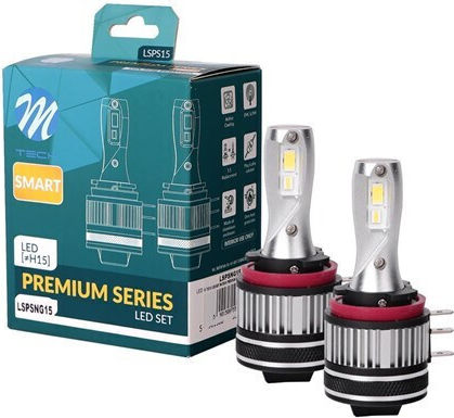 Mtech Λάμπες Αυτοκινήτου H15 Canbus LED 6000K Ψυχρό Λευκό 12V 70W 2τμχ