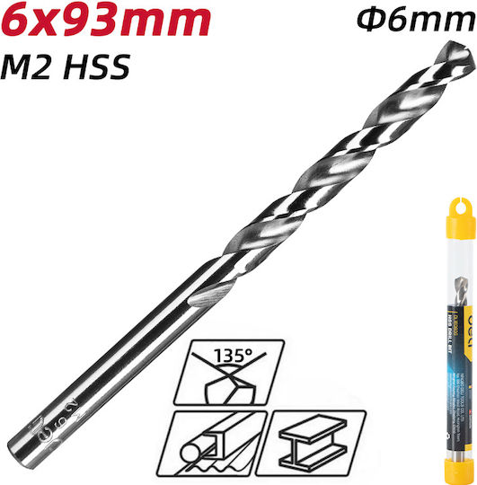 Deli Drill HSS for Metal 6x93mm