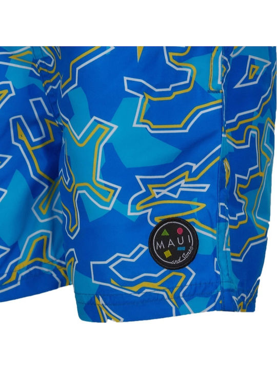 Maui & Sons Kinder Badeanzug Badeshorts Blau