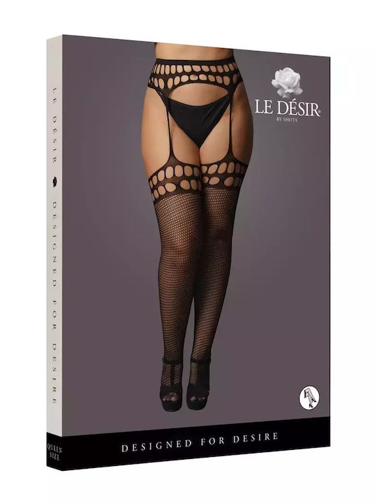 Le Désir Garterbelt Stockings Open Sexy Κάλτσες Μαύρες