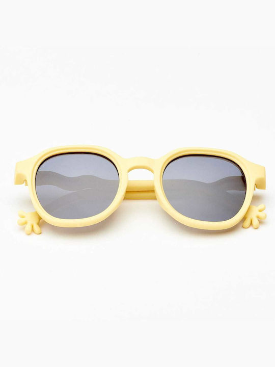Baby Cloud Wavy Поляризирани Жълти Палмови Детски Слънчеви Очила за 2-5 Години