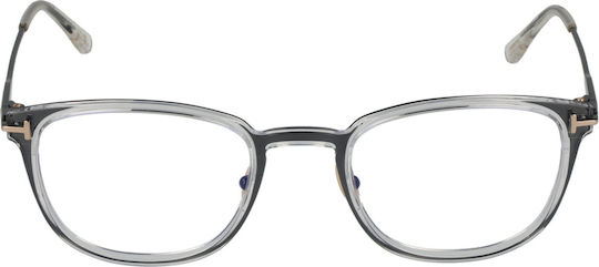 Tom Ford Optical Frame Ft5694-b 001 52 Titanium & Blue Filter