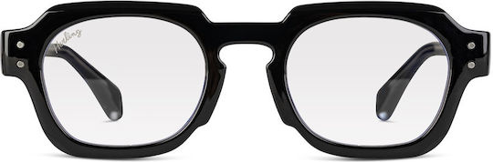Grayson Infinity Schwarze Blaulichtblockierende Brille