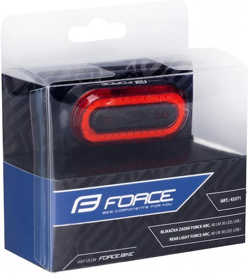 Force Arc 40lm Wiederaufladbar Rückseite Fahrradlicht
