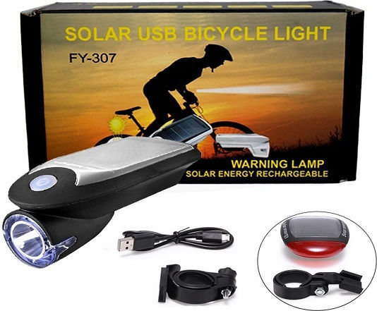 Factory FY-307 Reîncărcabil Partea din față Lumină Bicicletă LED solar