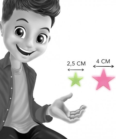 Buki Детска стикерна за стена Стена Фосфоресциращи 3D 14.5x1.5бр