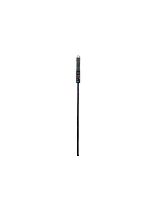Extendable Metallic Curtain Pole Bullette Single Φ19mm 120-210cm Noir / Argent 120-210cm