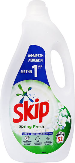 Skip Spring Fresh Υγρό Απορρυπαντικό για Χρωματιστά Ρούχα (52 Μεζούρες)
