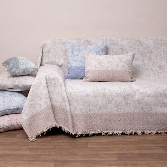 Viopros Cuverturi Pentru Canapea 4 Locuri Jacquard 180x320 cm Bej