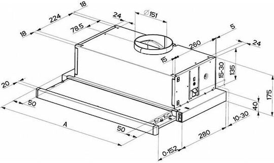 Faber FLEXA NG HIP AM/X A60 Συρόμενος Απορροφητήρας 60cm Inox