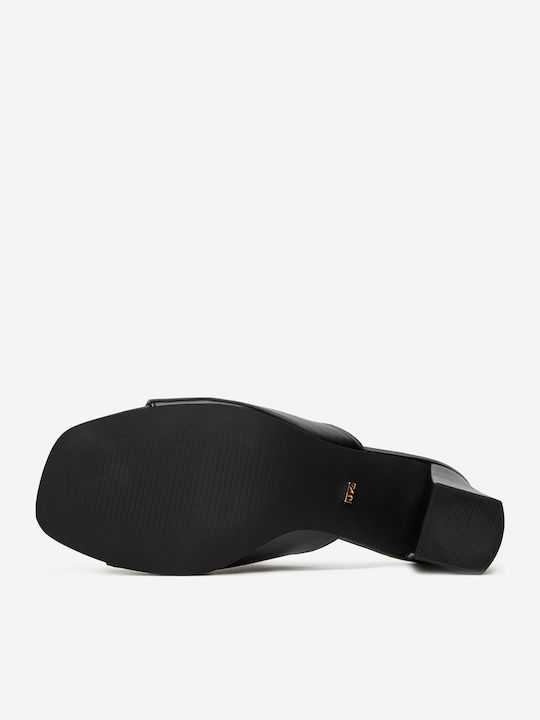 Mules mit Niedrig Absatz in Schwarz Farbe