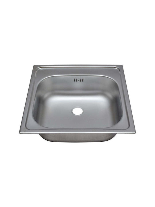 Maidtec Inset 1B Ένθετος Νεροχύτης Inox Σατινέ Μ50xΠ50cm Ασημί