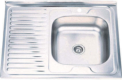 Inter Ceramic 8660A Ένθετος Inox Μ80xΠ60cm Ασημί