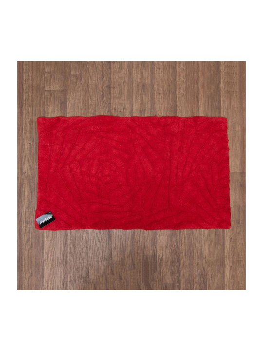 Anna Riska Bath Mat Cotton Rose Red 60x100cm