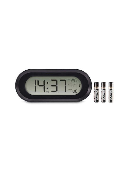 HAMA HAMA Tabletop Digital Clock LCD with Alarm Clock and Radio Black 00222204
