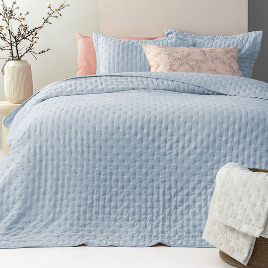 Palamaiki Nico Coverlet Queen Size Microfiber Ciel 220x240cm
